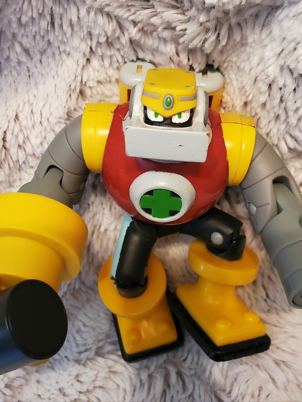 2004 Mattel Capcom Mega Man NT Warrior Guts Man Action Figure - Picture 3 of 6